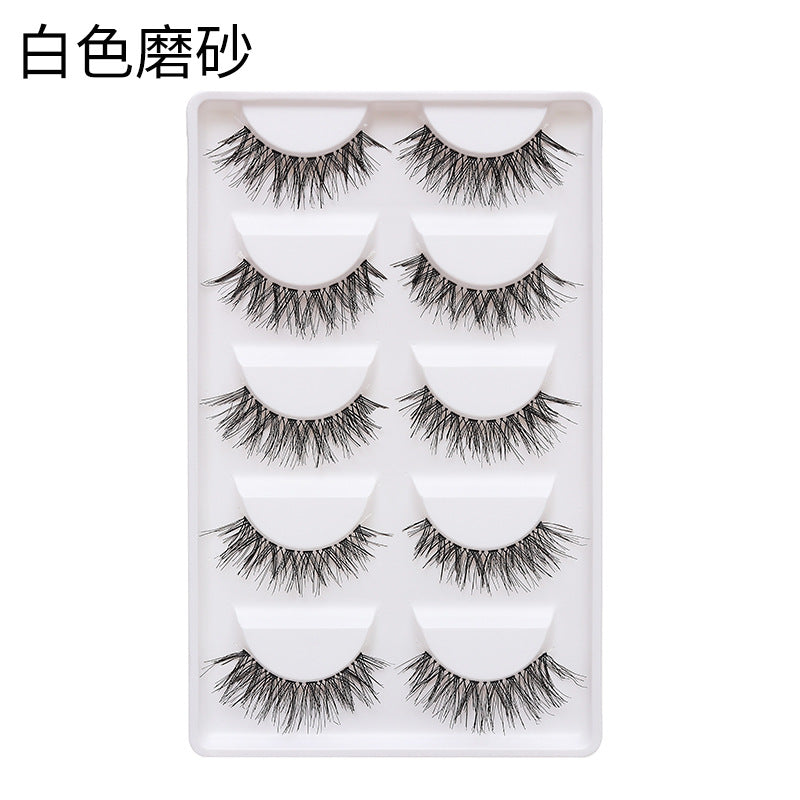 Dingsen cross-border supply false eyelashes factory 5 pairs of eyelashes natural style COS little devil eyelashes cartoon