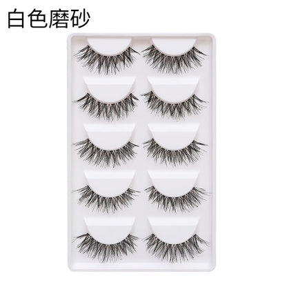 Dingsen cross-border supply false eyelashes factory 5 pairs of eyelashes natural style COS little devil eyelashes cartoon