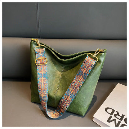 Women's bags fashion 2024 summer retro style cross-border women's shoulder bag pu messenger bag women's bag tote bag 