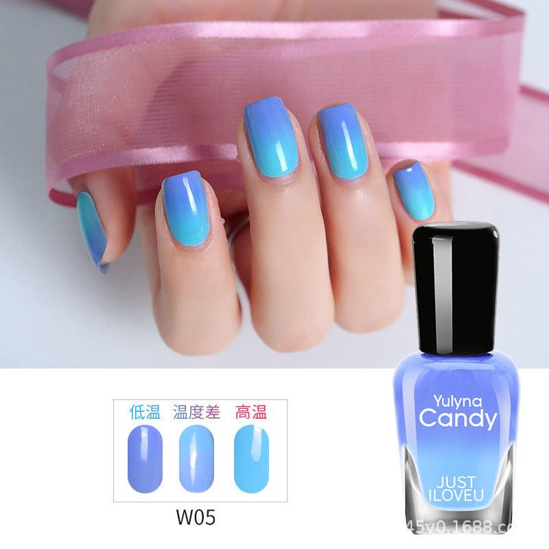 2024 new temperature-changing nail polish, no baking, quick drying, long-lasting, non-peelable, non-fading, multi-color nail polish, direct sales from manufacturers