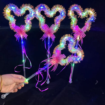 Gold love sticks, wave balls, glow sticks, cheering props, flash sticks, colorful fairy sticks, street stalls, night market wholesale