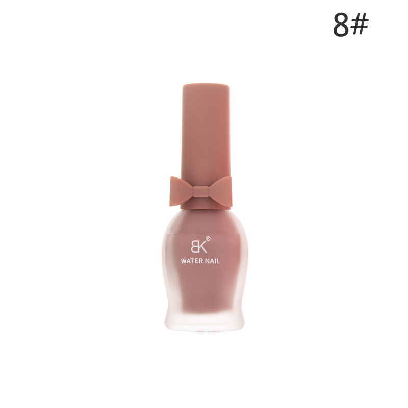 BK bow 30 colors matte matte whitening 7 days water-based nail polish no baking no odor can not be peeled wholesale