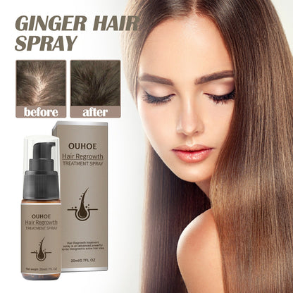 OUHOE Ginger Thickening Hair Spray for Anti-hair Loss, Moisturizing, Strengthening, Thickening Hair, Nourishing Hair Care Spray 