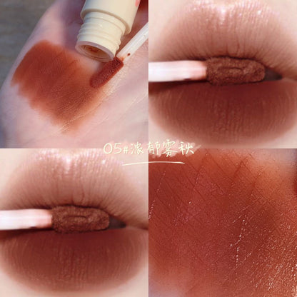 MAGIC CASA បំពង់ម្សៅតូច lip mud mousse lip glaze matte water mist velvet lipstick ជាប់បានយូរ ធ្វើអោយស 