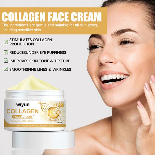 WIYUN collagen cream firming and elastic skin lightening nasolabial lines forehead lines brightening anti-wrinkle cream 