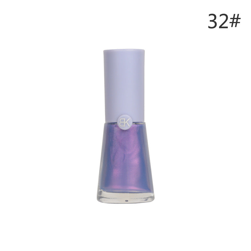 bk summer whitening 7 days 38 colors no baking long-lasting water-based nail polish 9.5ml non-peelable pure color macaron 