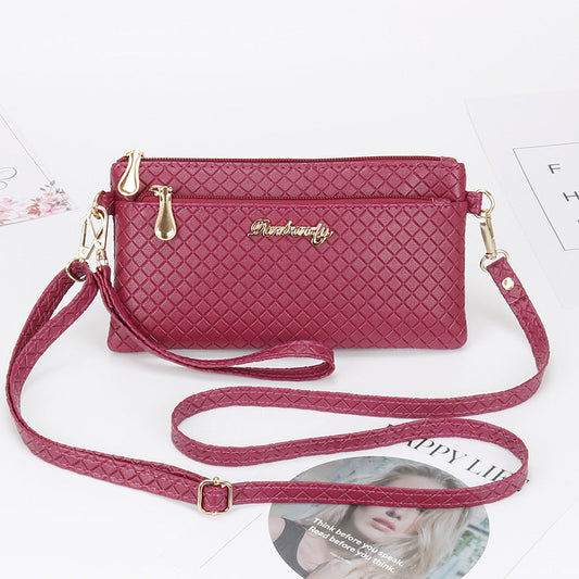 Korean style shoulder bag 2024 new women's bag fashion messenger bag simple versatile mobile phone bag women's mother wallet 