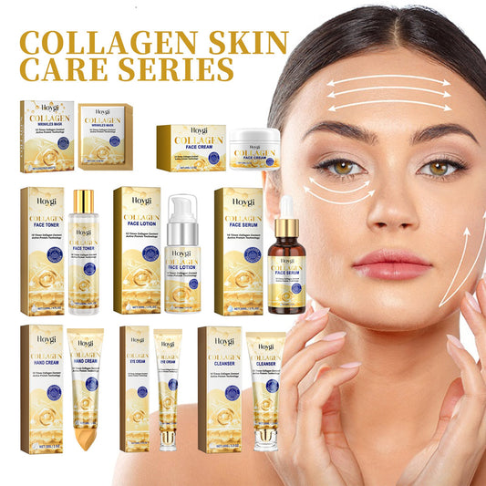 Hoygi Collagen Skin Care Series ផ្តល់សំណើម បន្តឹងស្បែកមុខ សំអាតស្បែក ប្រឆាំងភាពជ្រីវជ្រួញ ប្រឆាំងភាពចាស់ 