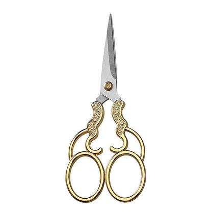 Household scissors tea cutting sewing thread head plum blossom classical small scissors creative embroidery scissors mini retro small scissors