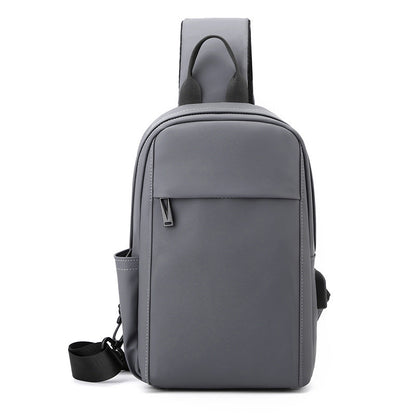 Cross-border new men's messenger bag simple temperament commuter shoulder bag usb light business sports leisure chest bag 