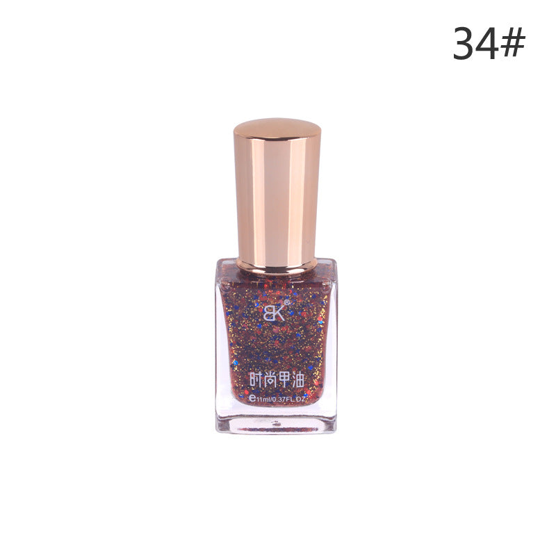 bk summer new style net red 36 colors fashion oily nail polish can not be peeled off without baking long-lasting not easy to fall off white wholesale