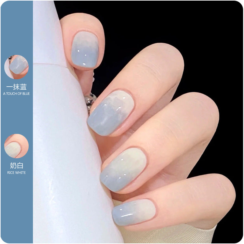 2023 European and American sealing layer does not fade nail color high gloss printing neutral manicure nail polish can be torn off without baking female