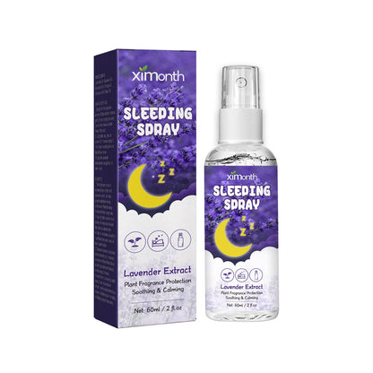 XIMONTH Lavender Sleep Spray បំបាត់ការថប់បារម្ភ បន្ធូរអារម្មណ៍ និងរាងកាយ ជួយឱ្យគេងលក់ស្រួល និងជួយឱ្យអ្នកគេងលក់ស្រួល។ 