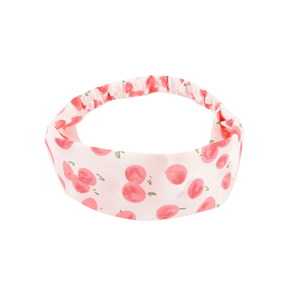 Cartoon fruit face wash headband Internet celebrity girl temperament hair tie headband Korean version simple elastic elastic headband female