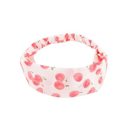 Cartoon fruit face wash headband Internet celebrity girl temperament hair tie headband Korean version simple elastic elastic headband female