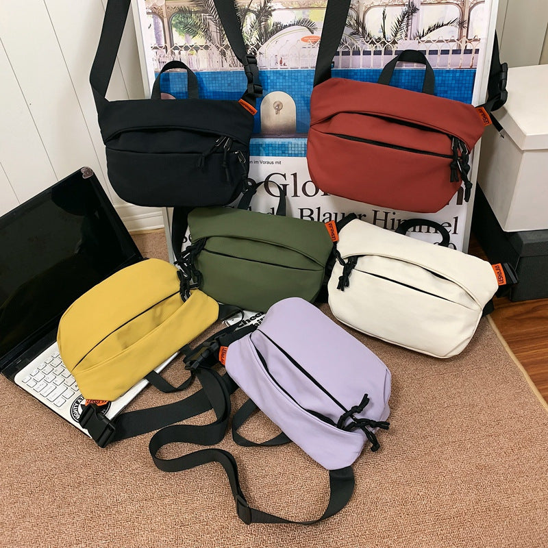 Chest bag men ins trend Korean style fashion sports waist bag women casual simple versatile canvas crossbody small bag wholesale 