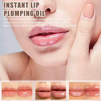 EELHOE Plumping Lip Oil បង្កើនភាពស្រទន់ កាត់បន្ថយបបូរមាត់ ផ្តល់សំណើម និងធ្វើអោយបបូរមាត់ធំ បបូរមាត់ធំ ប្រេងលាបមាត់ 