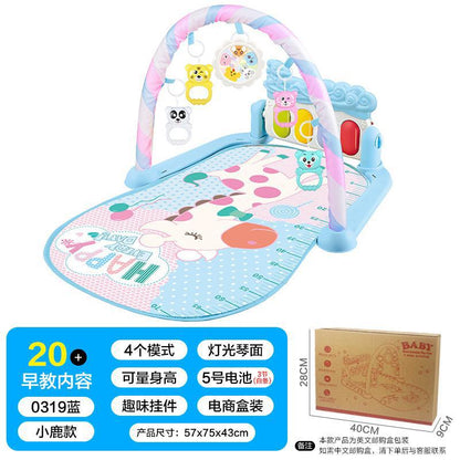 Spot cross-border hot-selling baby foot piano toy with music fitness frame newborn baby fitness equipment wholesale