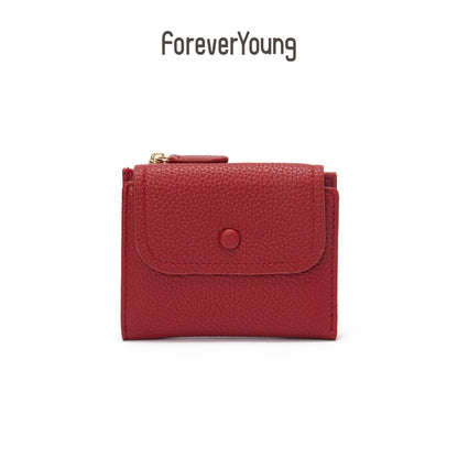 forever young wallet ladies short multifunctional coin purse Korean fashion card holder cross-border wholesale 