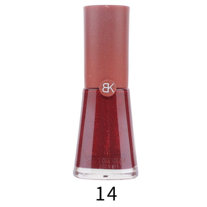 BK unpeelable new water-based nail polish pure color free baking autumn and winter style white macaron lemon 9.5ml 