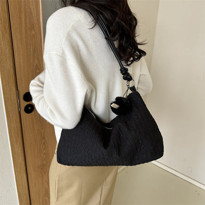 2024 autumn and winter new dumpling bag women's bag trendy single shoulder underarm bag high texture niche design crossbody bag women 