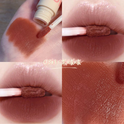 MAGIC CASA បំពង់ម្សៅតូច lip mud mousse lip glaze matte water mist velvet lipstick ជាប់បានយូរ ធ្វើអោយស 