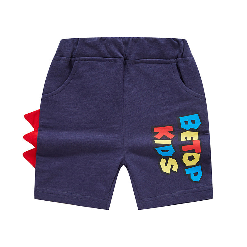 be top children's pants summer boy pants summer baby casual pants children's cartoon letter short pants