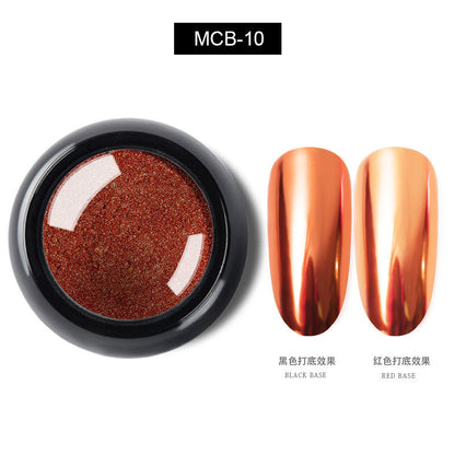 Cross-border manicure titanium gold powder vibrato mirror powder pure color electroplating magic mirror powder manicure glitter powder MCB wholesale