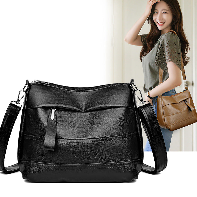 2024 autumn and winter new women's bags middle-aged women's bags mommy bags versatile retro large-capacity women's bags messenger bags 