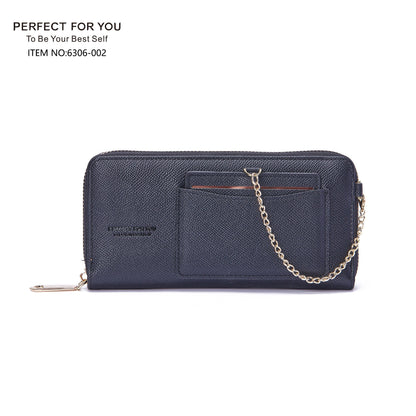 perfect for you long wallet women's zipper large capacity PU fashion clutch bag accordion bag wallet 