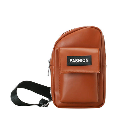 New children's shoulder bag fashion contrast color letter shoulder bag trendy travel messenger bag simple casual children's bag