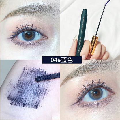 Internet celebrity popular colored mascara for women waterproof and sweat-proof long curling thick fine brush head super long no smudge wholesale 