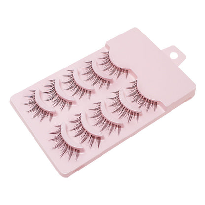 Dingsen 5 pairs of little devil natural fish line stem false eyelashes with transparent stem one-piece eyelashes LK01