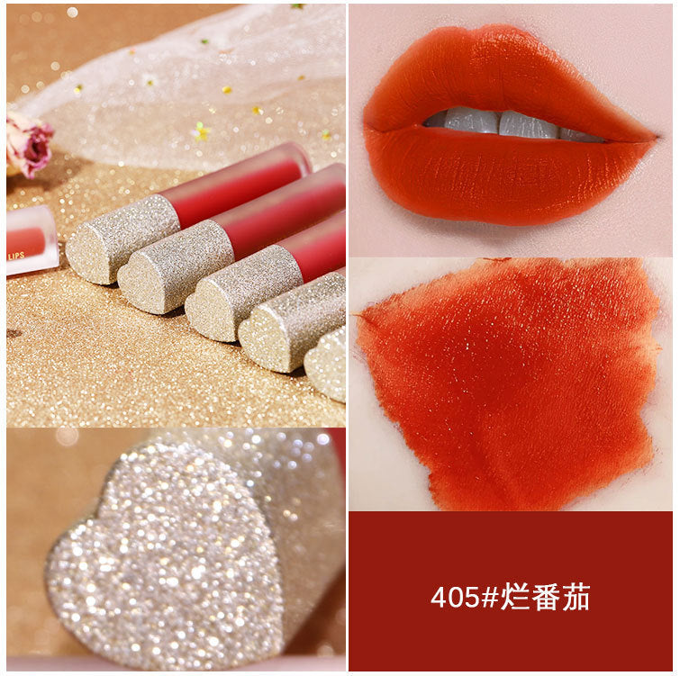 NOVO5351 soft matte texture love mist velvet air lip glaze lasting makeup color non-stick cup lip mud wholesale 