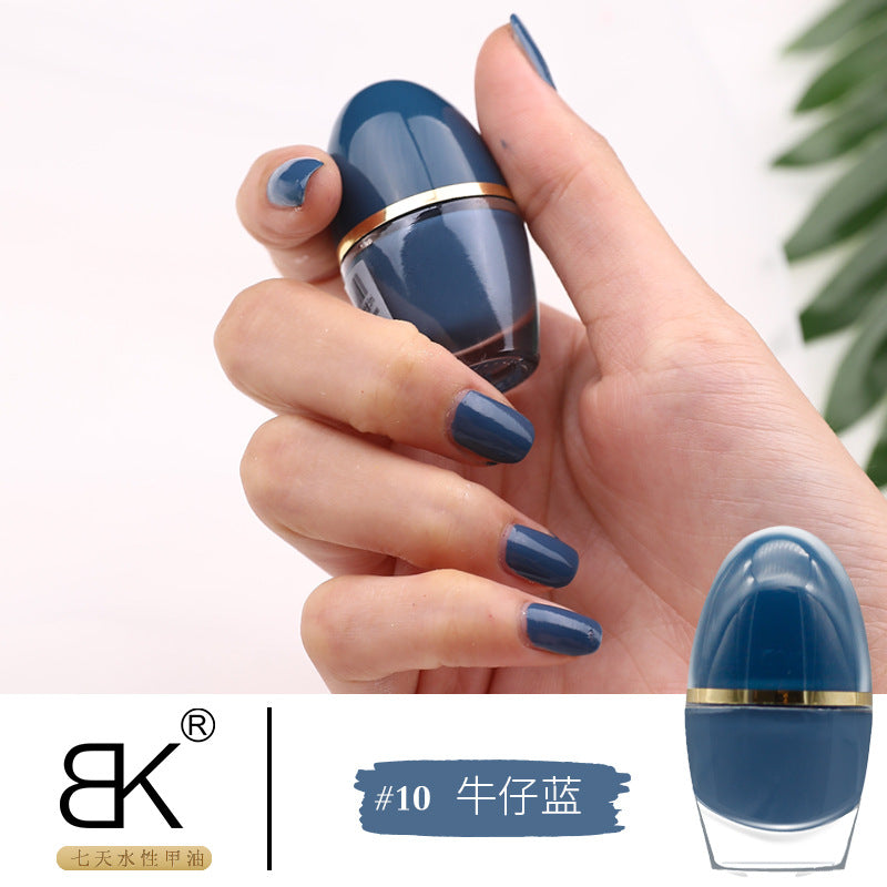 bk cute internet celebrity small easter egg 35 colors whitening 7 days water-based nail polish no baking long-lasting can not be peeled off wholesale 