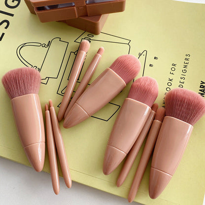 Internet celebrity 5-piece makeup brush set box eyeshadow brush lip brush blush powder brush portable mirror beauty tools