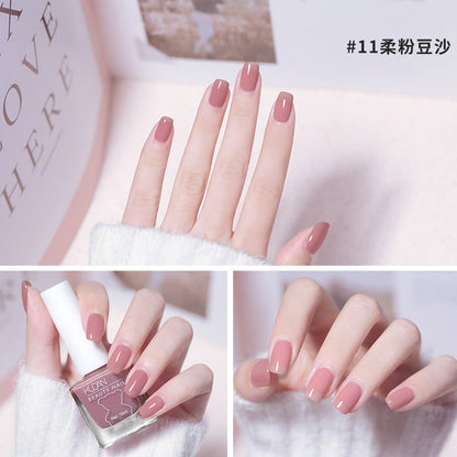 Nail polish wholesale no odor ice transparent nude nail salon dedicated oily non-peelable foot nail polish no baking long-lasting