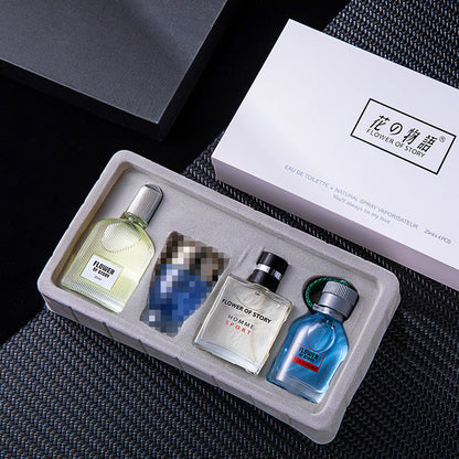 Internet celebrity hot-selling live broadcast source European and American style men's perfume long-lasting fragrance four-piece gift box 4*25ML 