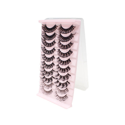 Dingsen cross-border supply 10 pairs of mixed false eyelashes DD curling European and American thick eyelashes mixed eyelashes