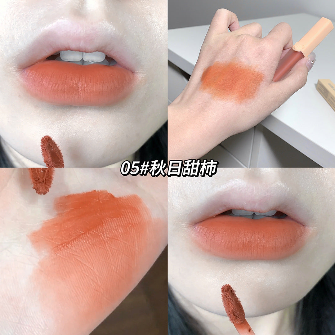 Gegebear Air Lip Mud Velvet Matte Lipstick ក្រែមលាបមាត់សាច់កម្ញី ទន់ស្អាត​សម្រាប់​សិស្សានុសិស្ស​ គុណភាពល្អ តម្លៃសមរម្យ​​ 