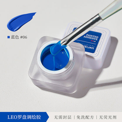 XIEJIAYI new nail polish three original color painting glue nail art shop with drawing painting glue set pat pat glue