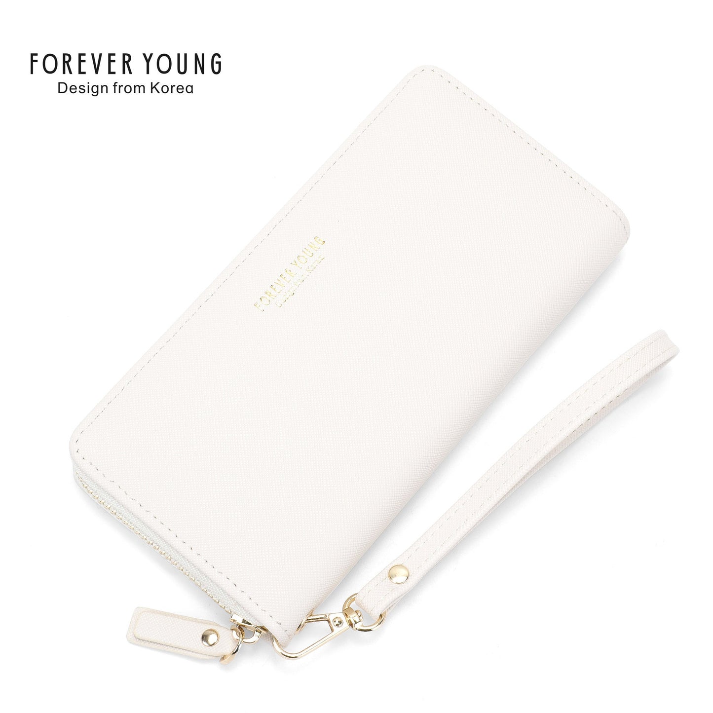 forever young wallet women's temperament handbag versatile fashion long mobile phone wallet anti-scratch leather wallet 