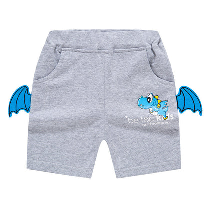 betop children's clothing 2024 summer new children's shorts boys' three-dimensional dinosaur shorts cartoon baby pants