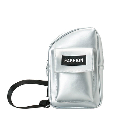 New children's shoulder bag fashion contrast color letter shoulder bag trendy travel messenger bag simple casual children's bag