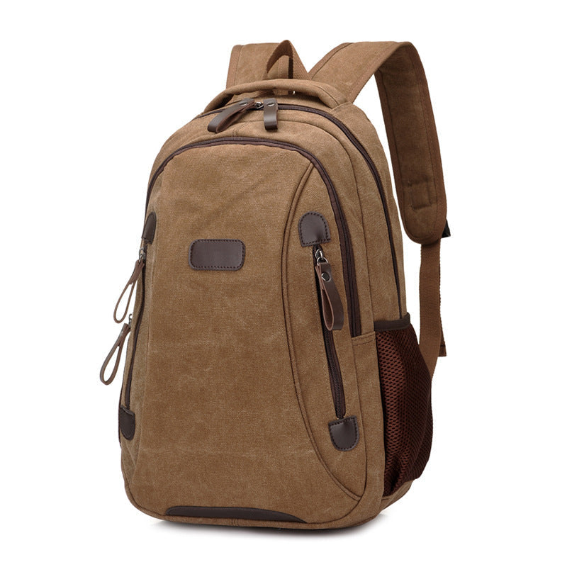 Factory direct sales fashion trend canvas bag leisure backpack hiking sports backpack Korean version student backpack 