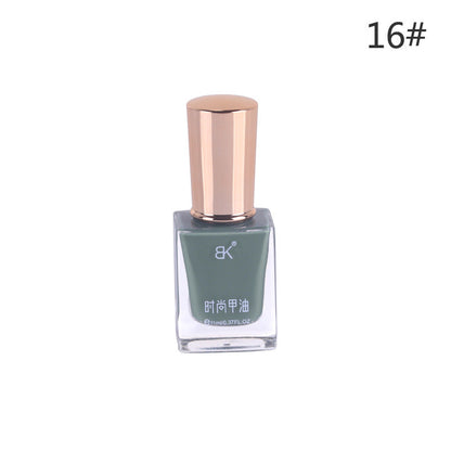 bk summer new style net red 36 colors fashion oily nail polish can not be peeled off without baking long-lasting not easy to fall off white wholesale