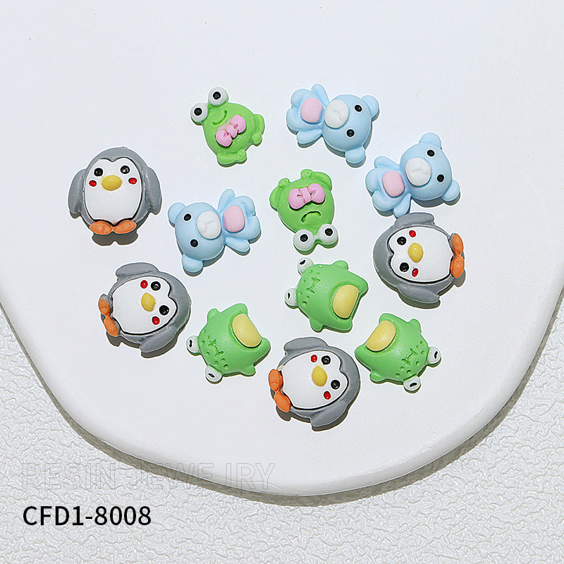 2024 new cross-border soft clay cartoon nail accessories resin mixed patch Japanese style hot sale