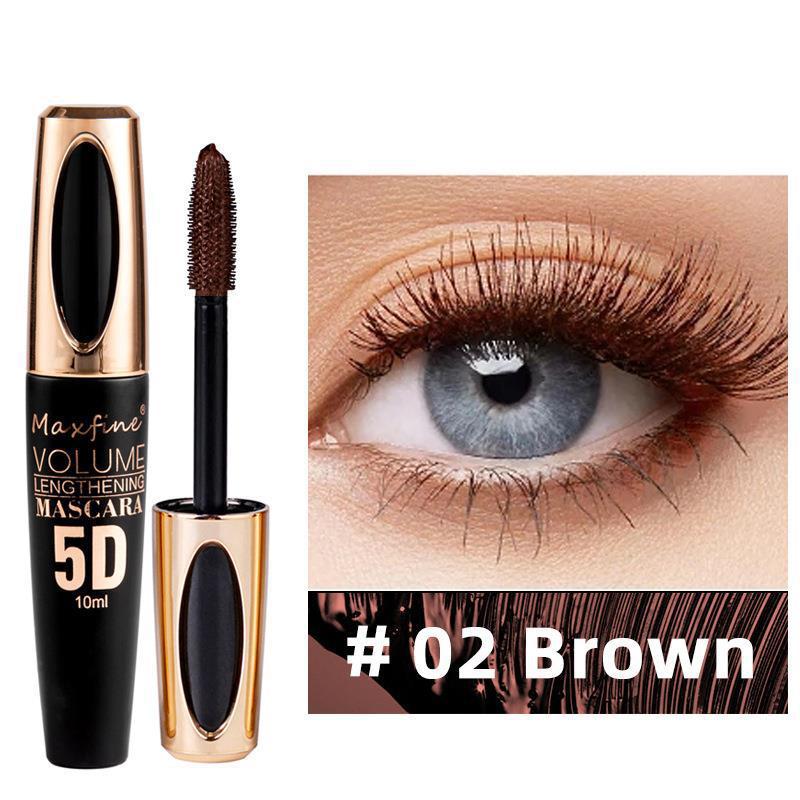 Cross-border makeup MAXFINE 5D mascara set wholesale waterproof and sweat-proof non-smudged lengthening primer in multiple colors