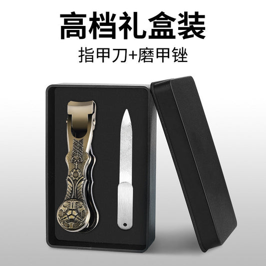 Bronze nail clippers nail clippers single pack high-end household splash-proof portable thick nail clippers large set retro