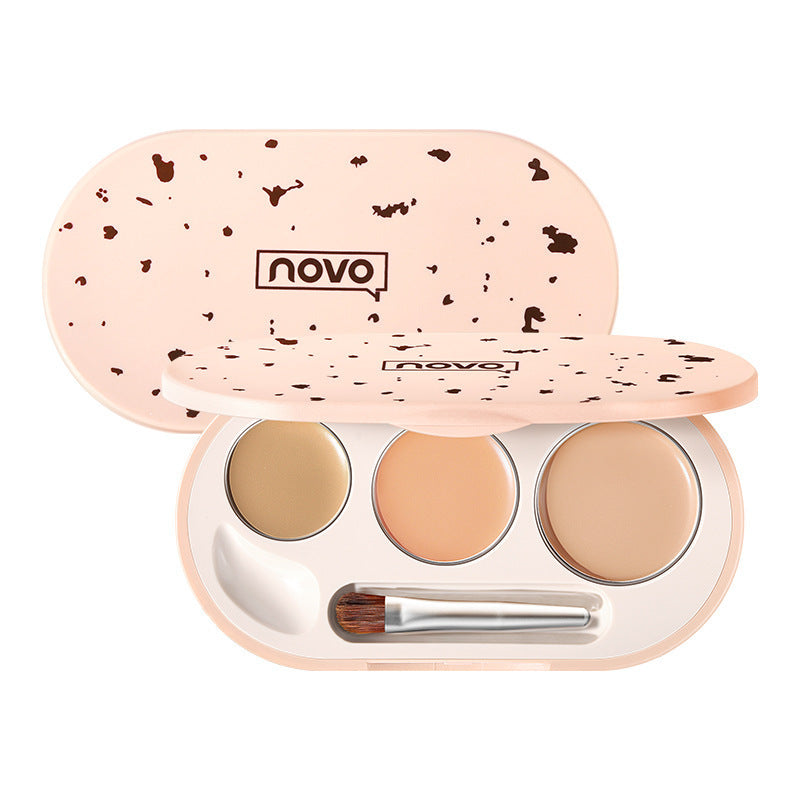 NOVO concealer three colors new invisible pores modify face brighten skin dark circles students affordable domestic products 